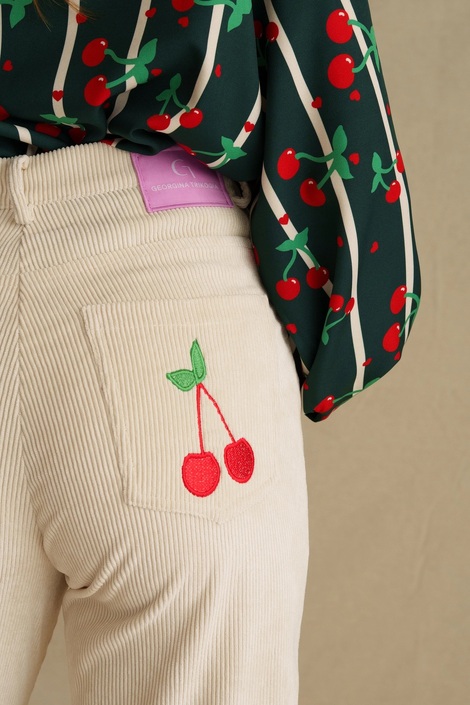 Sweet Cherry Corduroy Pant