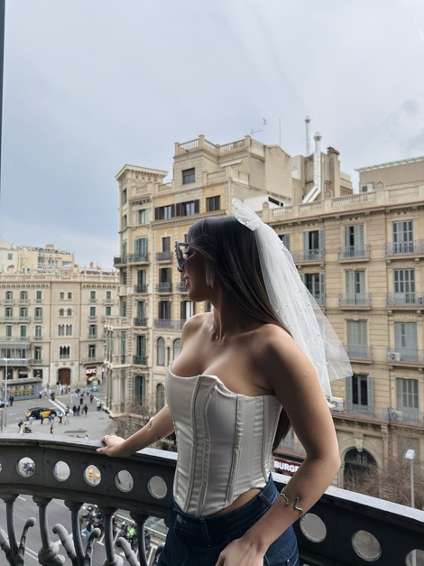 "Rosemary Satin Off-White Corset Top