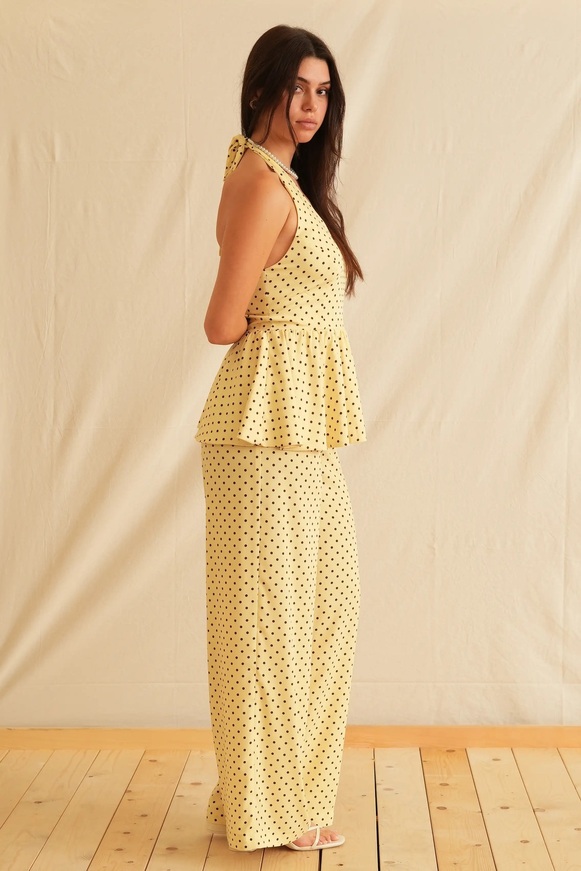 Maryline Dots yellow Classic Pants