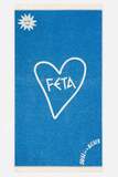 Feta Bright Blue Beach Towel