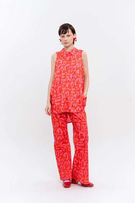 Red leopard shirt 