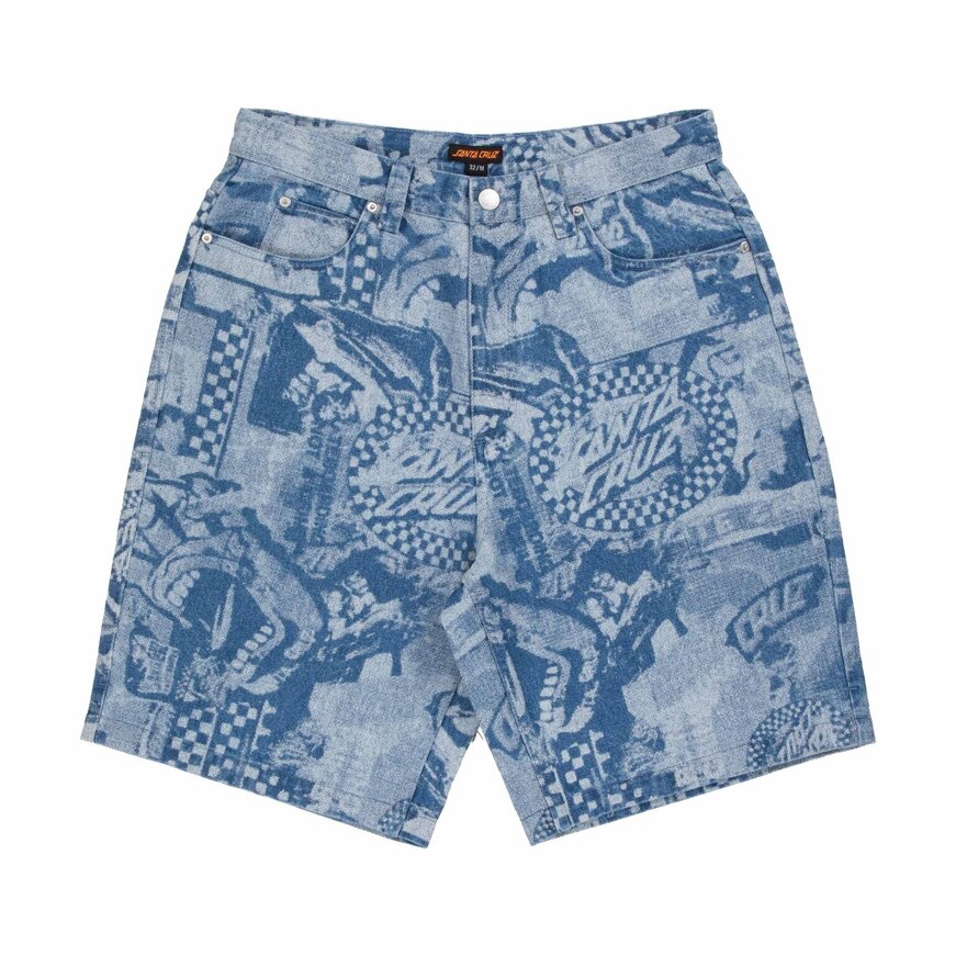 Stonewash Collage Big Shorts -Santa Cruz