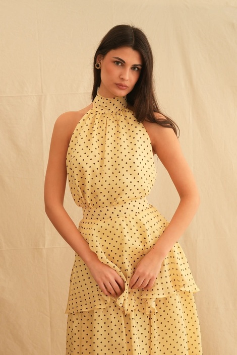 Maryline Dot Backless Top