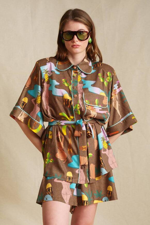 Brown Edem Short Sleeve Shirt