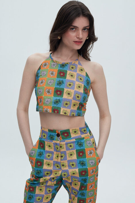 Retro florals top