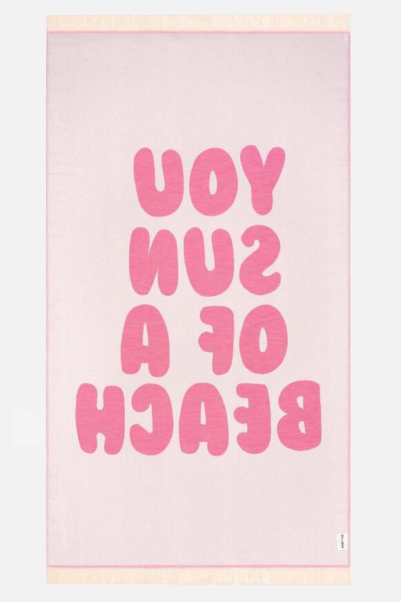 You Sun of a Beach Bubblegum Beach Towel 