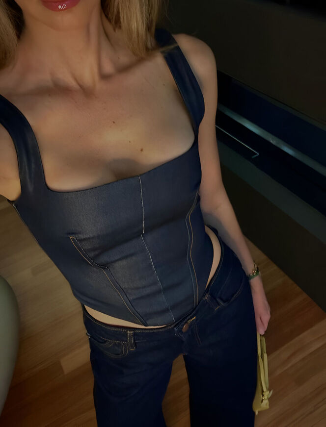 "Valerie" Denim Corset Top