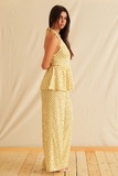 Maryline Dots yellow Classic Pants